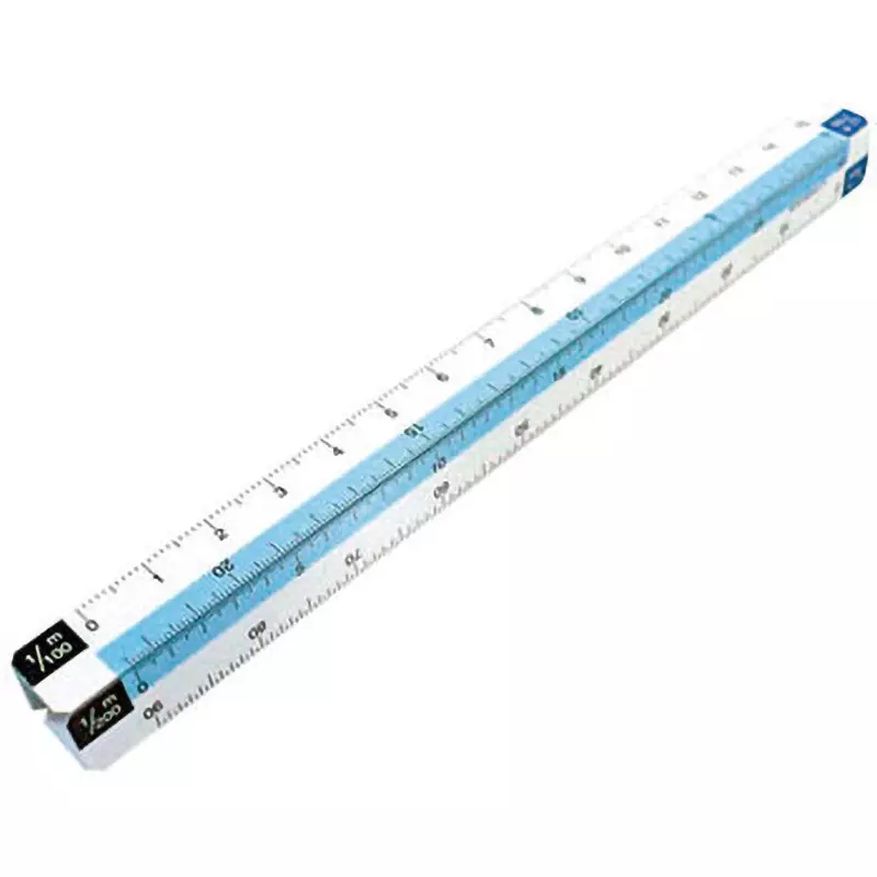 Myzox Folding Scale 30 cm(1/100, 1/200, 1/300, 1/400, 1/150, 1/250, 1/500, 1/600) Size, Pasque 30cm