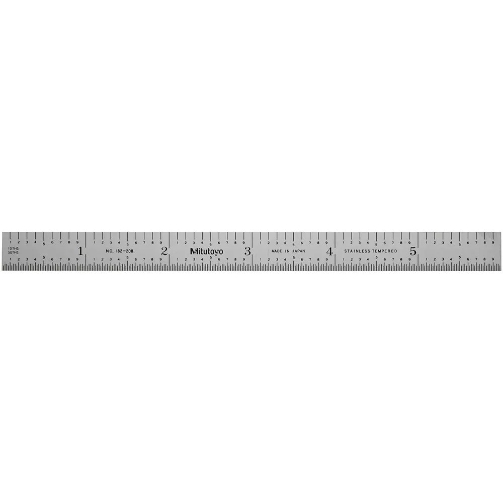 Mitutoyo Steel Ruler 6 inch x 150 mm Silver, 182-208