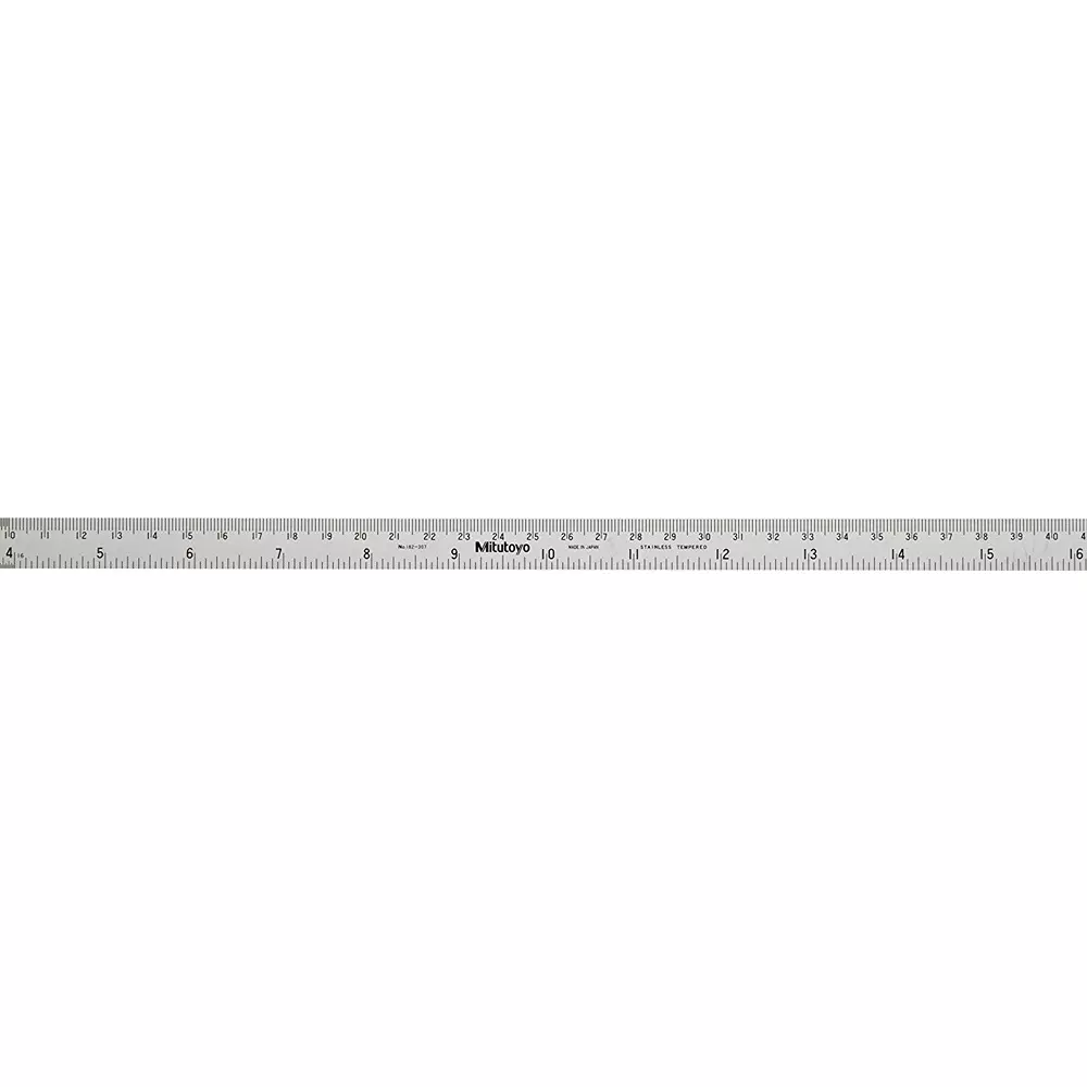 Mitutoyo Steel Ruler 20 inch/500 mm Silver, 182-307