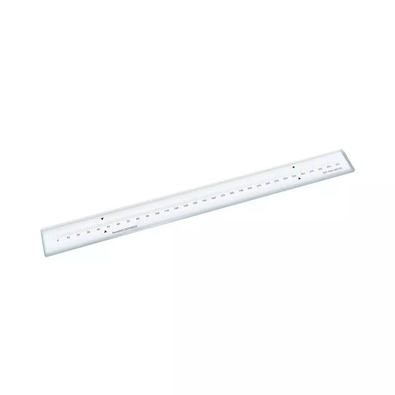 INSIZE Standard Glass Scale Professional Type with 300 mm Range, 2.5 μm Accuracy and 1 mm Graduation, ISD-CL300S