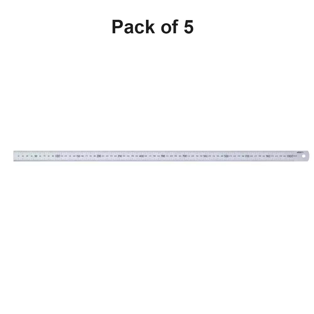 insize-steel-ruler-scale-economic-type-1000-mm-40-inch-range-7110-1000a-bag-of-5-pcs