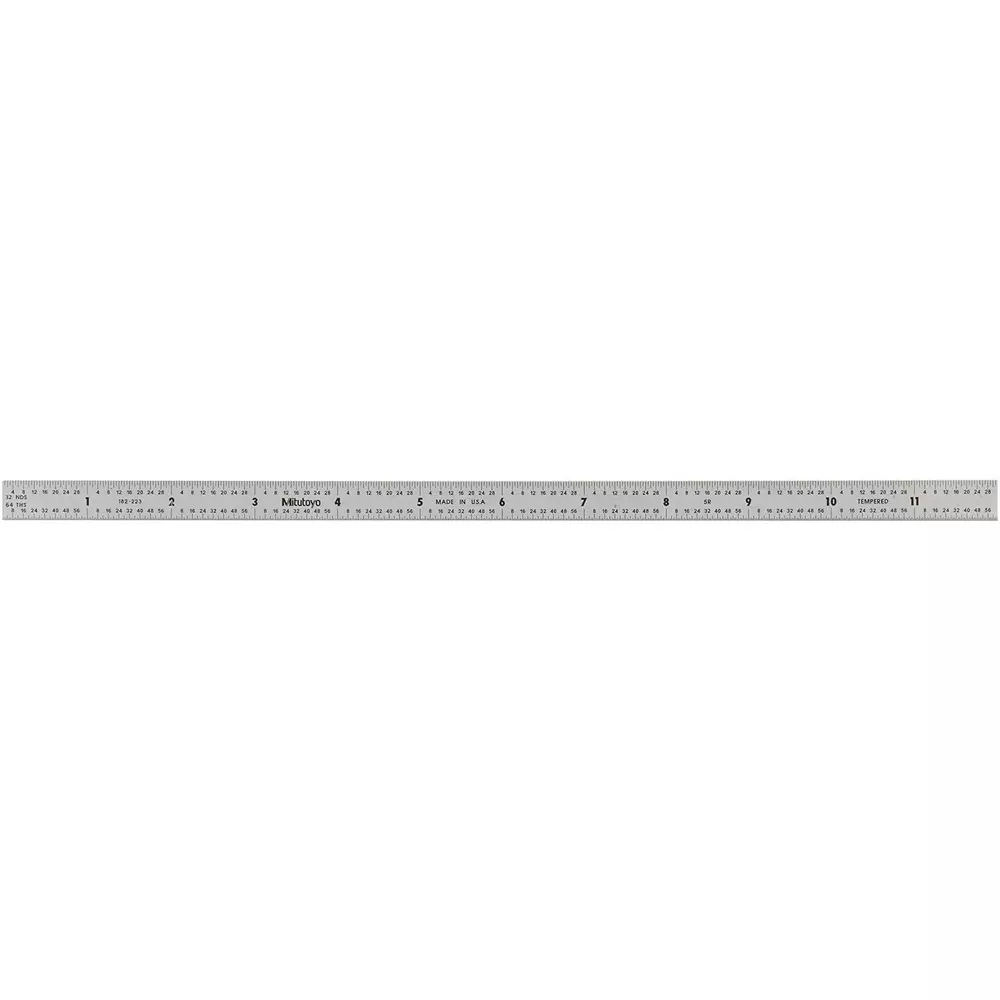 Mitutoyo Steel Ruler 12 inch (5R) Silver, 182-223