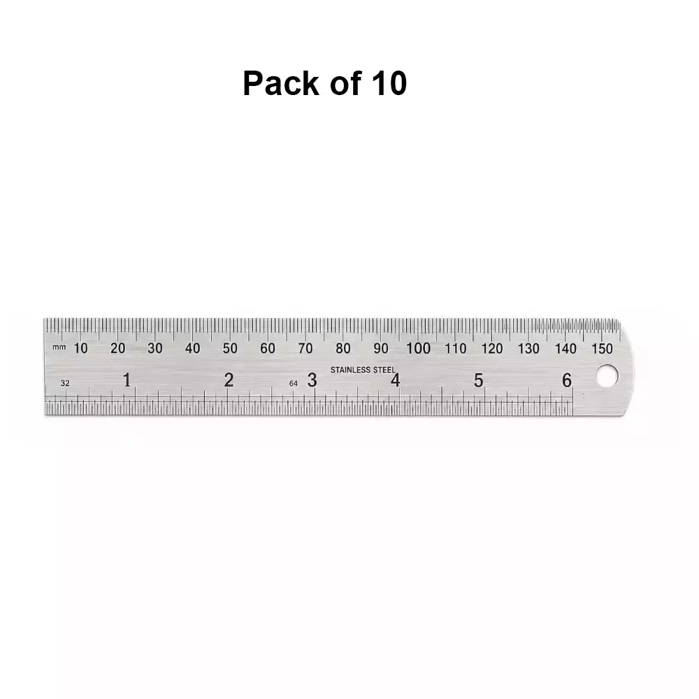 insize-steel-ruler-economic-type-6-inch-150-mm-range-7110-150a-pack-of-10