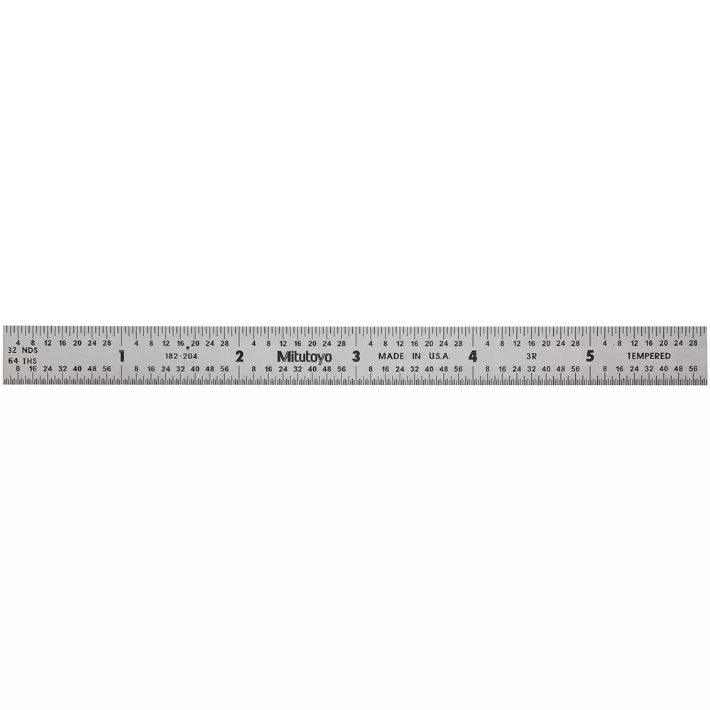 Mitutoyo Steel Ruler 6 inch (3R) Silver, 182-204