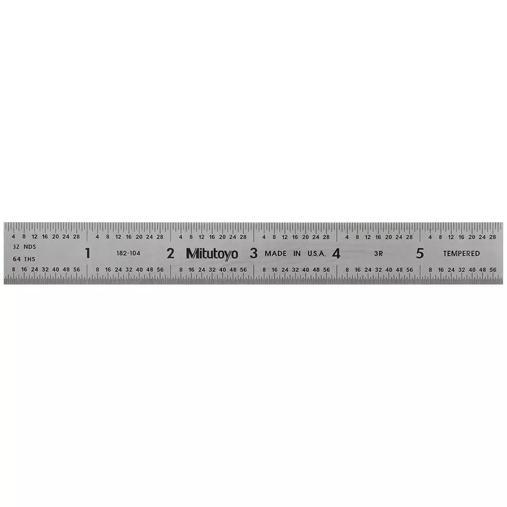 Mitutoyo Steel Ruler 6 inch (3R) Silver, 182-104
