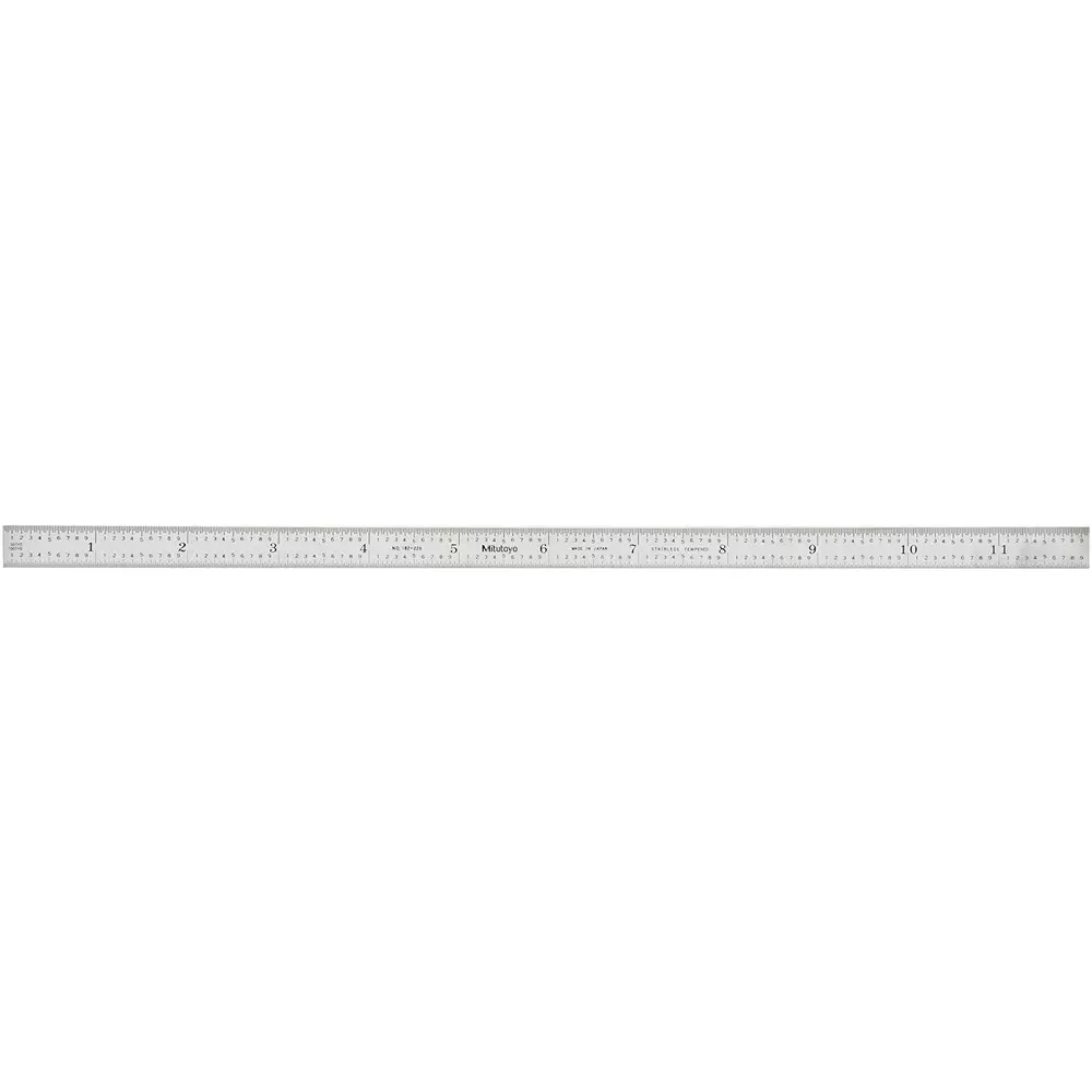 Mitutoyo Steel Ruler 12 inch x 300 mm Silver, 182-226