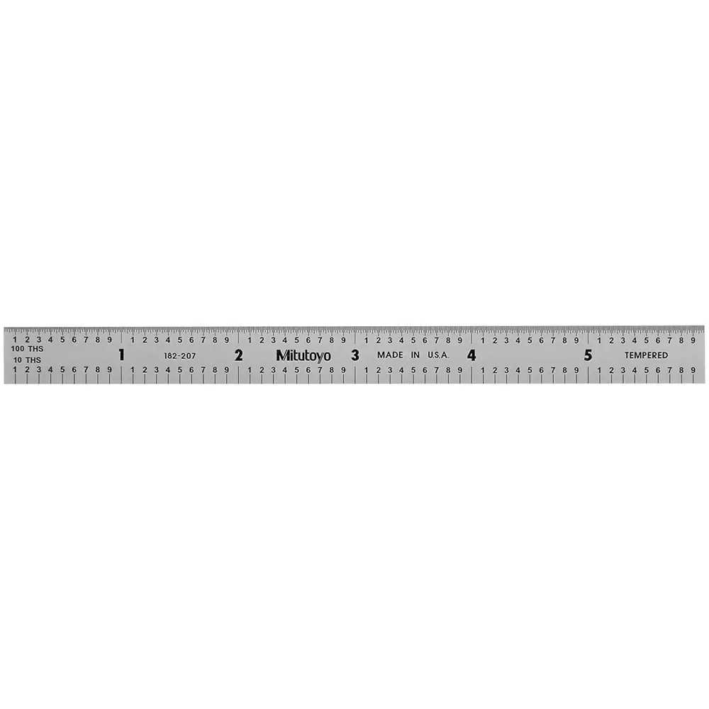 Mitutoyo Steel Ruler 6 inch x 150 mm Silver, 182-207