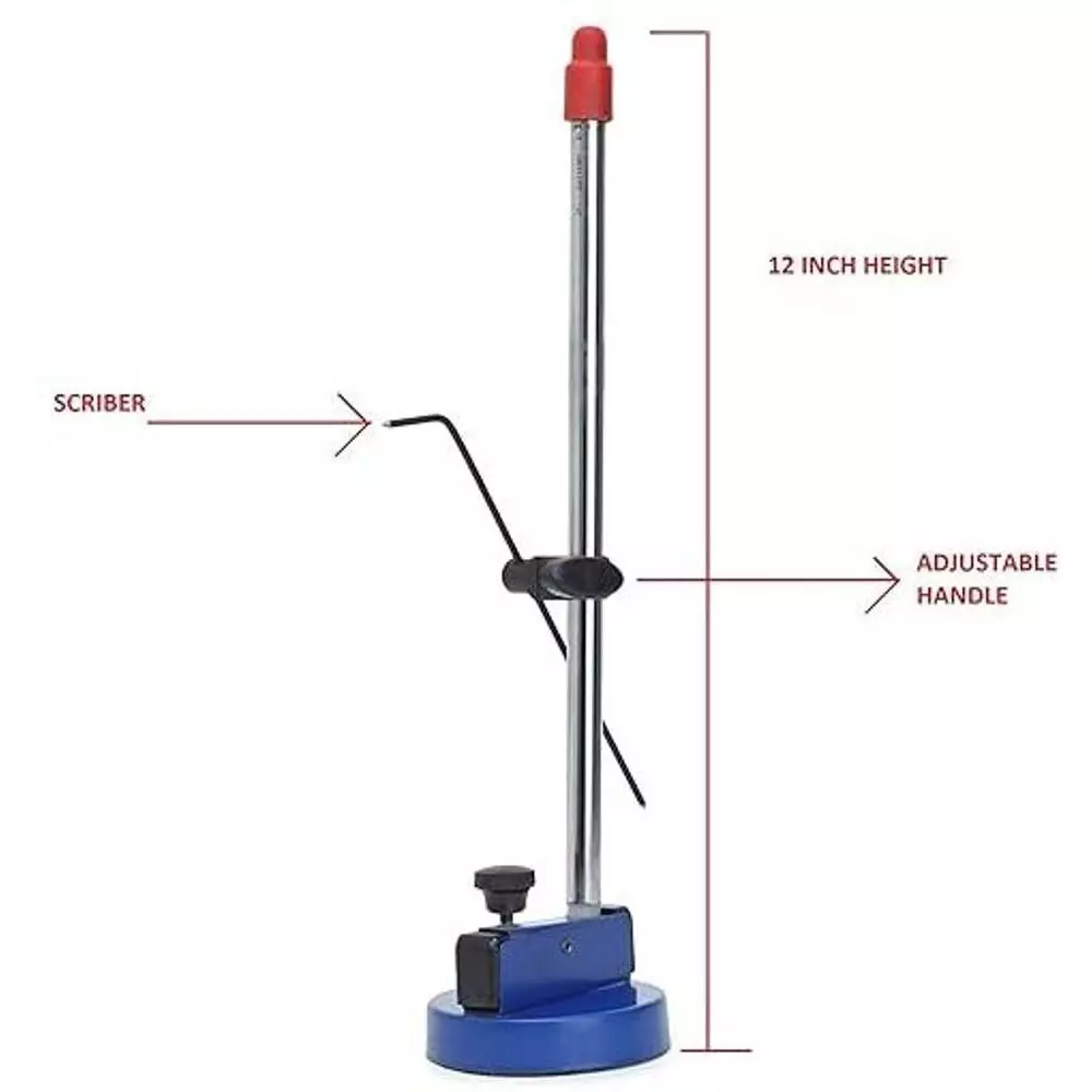 Aastha Tools Electronic Marking Block Gauge with LED Light Size 12 inch (300 mm) Rotary Tool (5 mm) for Lathe Machine