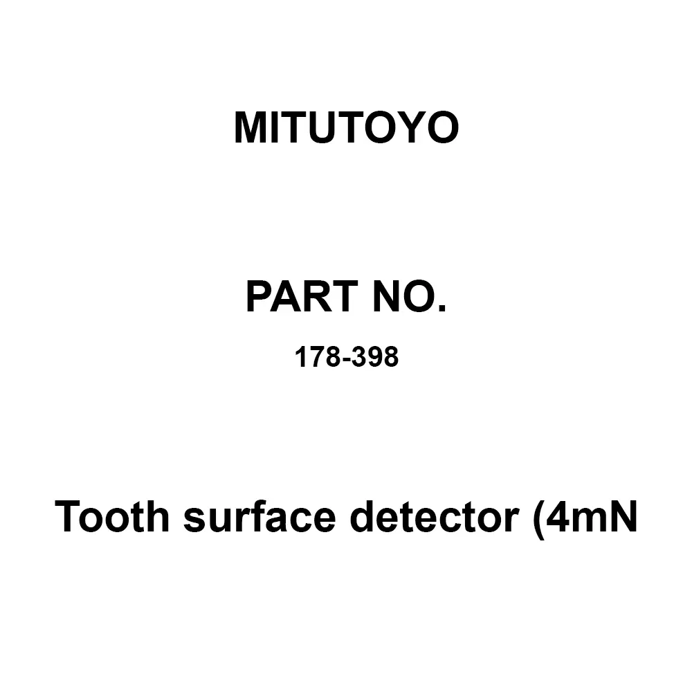 Mitutoyo Tooth Surface Detector (4mN) Correspondence, 178-398