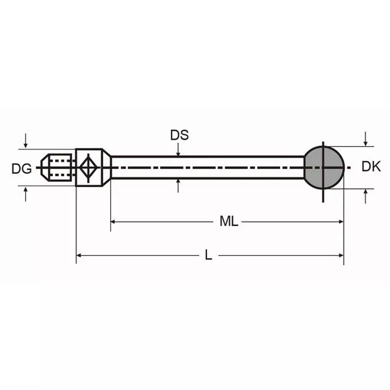 TOKYO SEIMITSU Ball Stylus Carbide shaft, ruby ball Material 5.0 mm Tip Diameter, 602030-9013-000