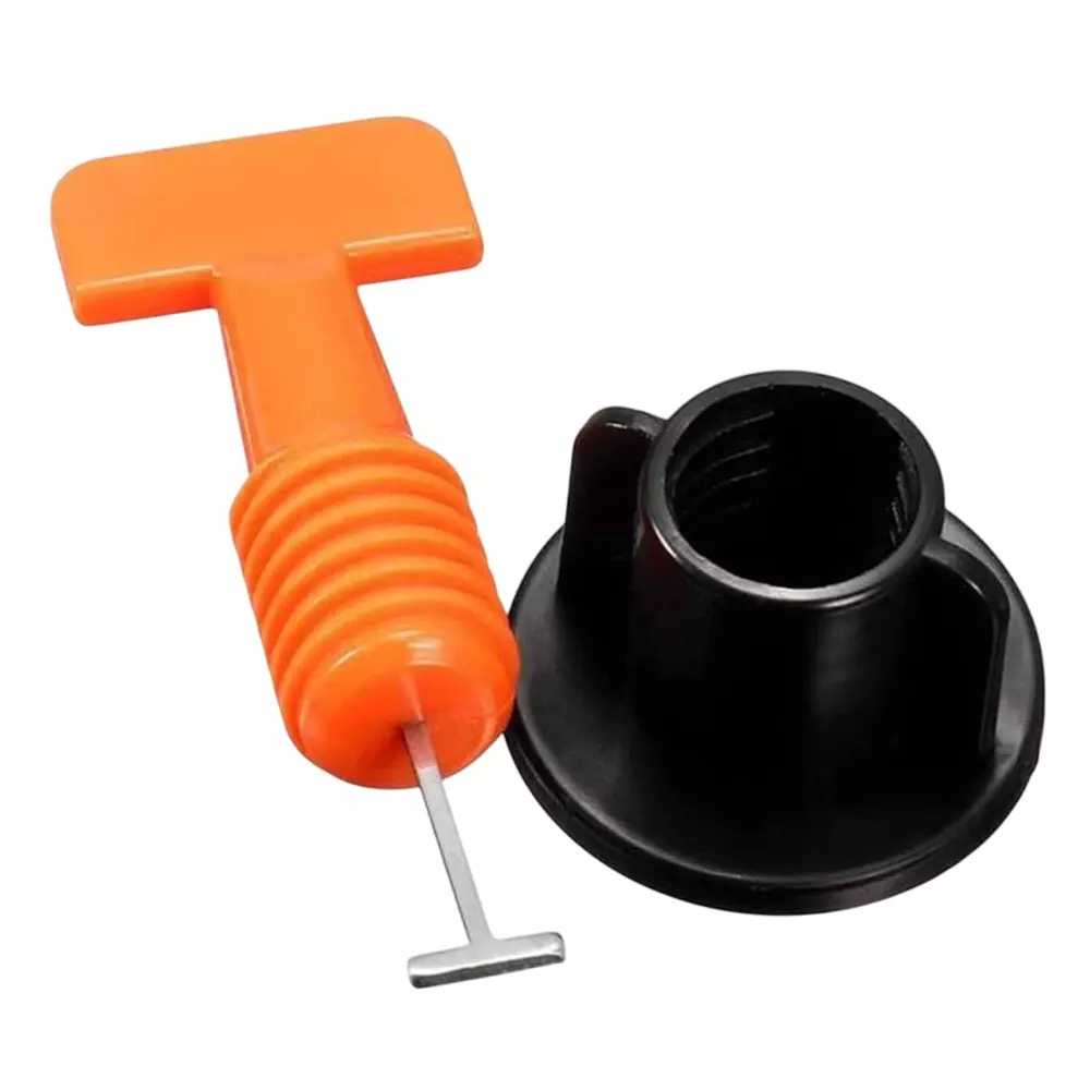 Flamingo Reusable Tile Levelling Kit with Wrench Orange, Black 3.5 cm Length