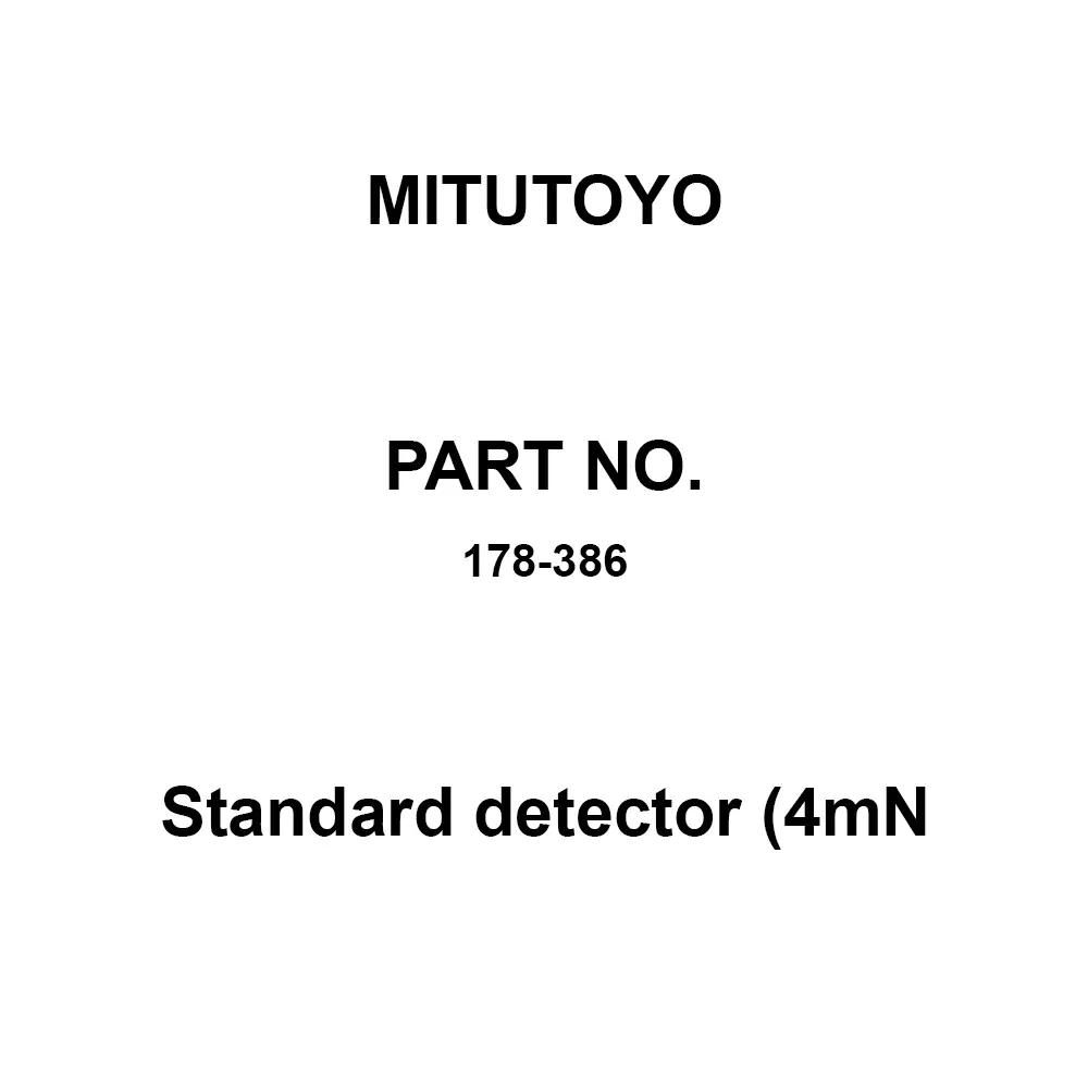 Mitutoyo Standard Detector (4mN) Correspondence 0.004 N Measuring Force, 178-386