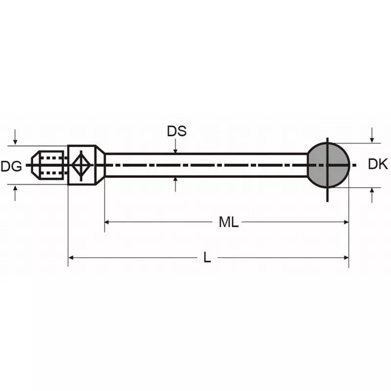 TOKYO SEIMITSU Ball Stylus Carbide shaft, ruby ball Material 4.0 mm Tip Diameter, 600342-8025-000