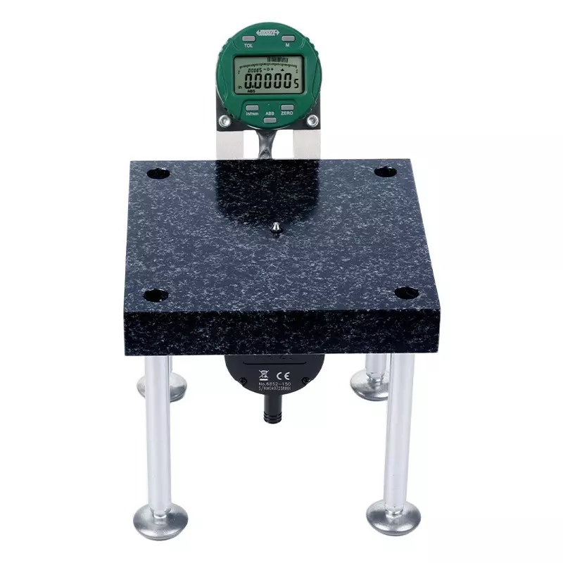 INSIZE Flatness Measurement Stand with 2 μm Granite Plate Flatness and Non Waterproof Digital Indicator, 6852-300