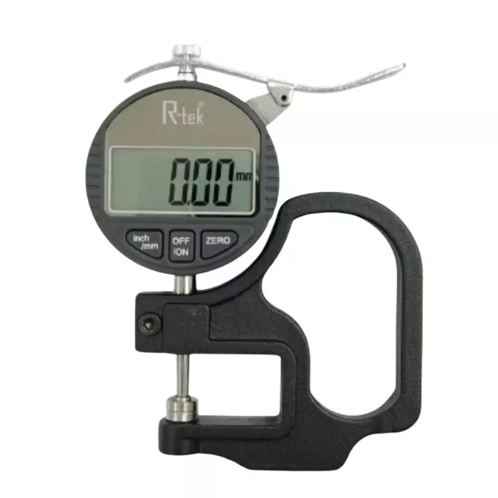 R-Tek Digital Dial Thickness Gauge 0–25.4 mm/1 inch Measuring Range LCD Digital Display, RK-528