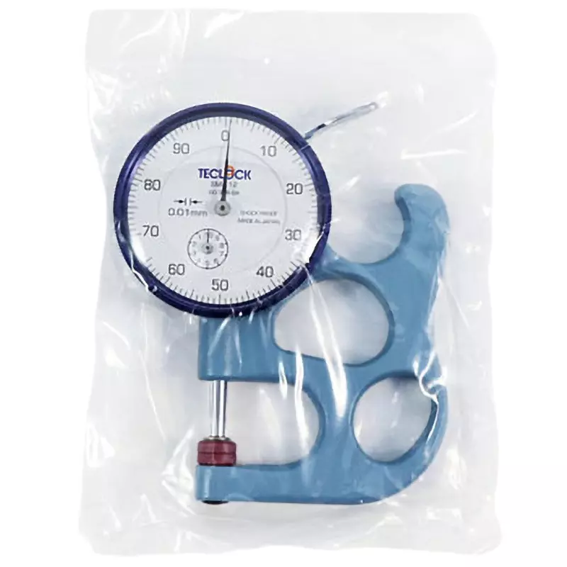 Teclock Dial Thickness Gauge - Accuracy 0-50-100 Scale Type 10 mm Measuring Ranges, SM-112
