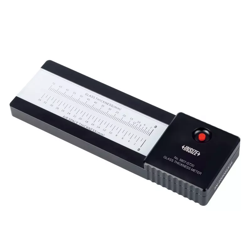 INSIZE Glass Thickness Meter with 0-70 mm Glass Thickness, 0-34 mm Air Layer Range and ±0.5 mm Accuracy, 5807-GT20