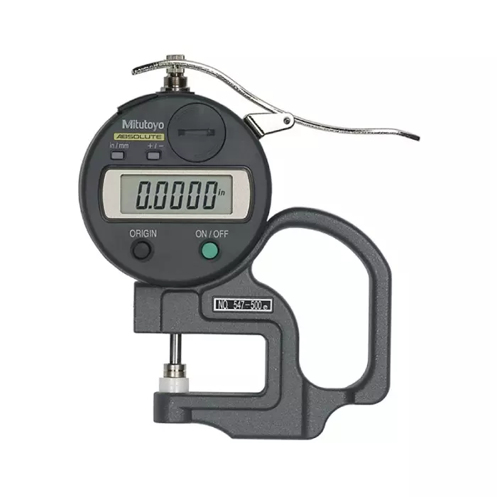 Mitutoyo ABSOLUTE Digimatic Thickness Gage 0-12 mm Range ±0.020 mm Accuracy, 547-500S