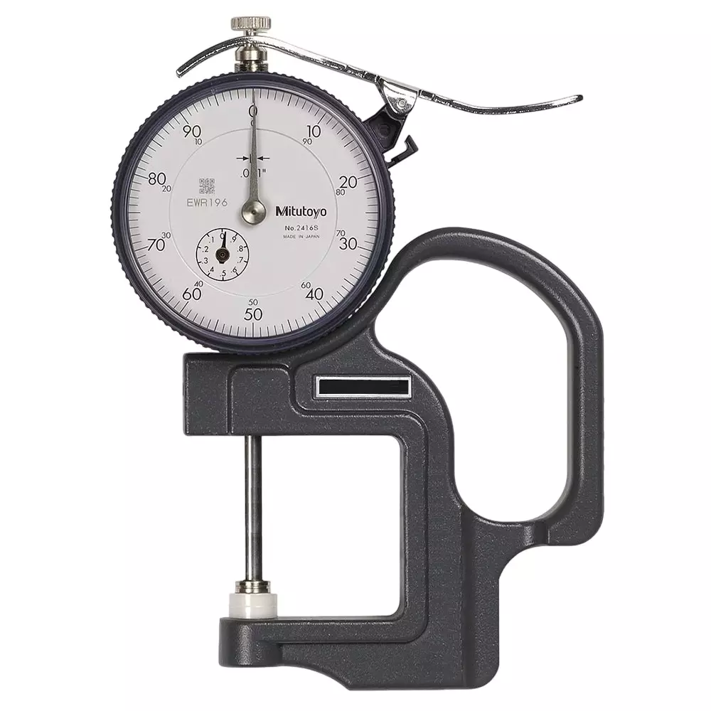Mitutoyo Dial Thickness Gauge 0 to 25.4 mm Measurement Range, 7304A