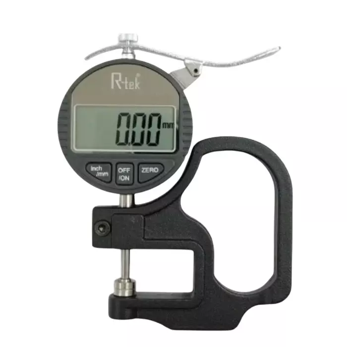 R-Tek Digital Dial Thickness Gauge 0–12.7 mm/0.5 inch Measuring Range LCD Digital Display, RK-527