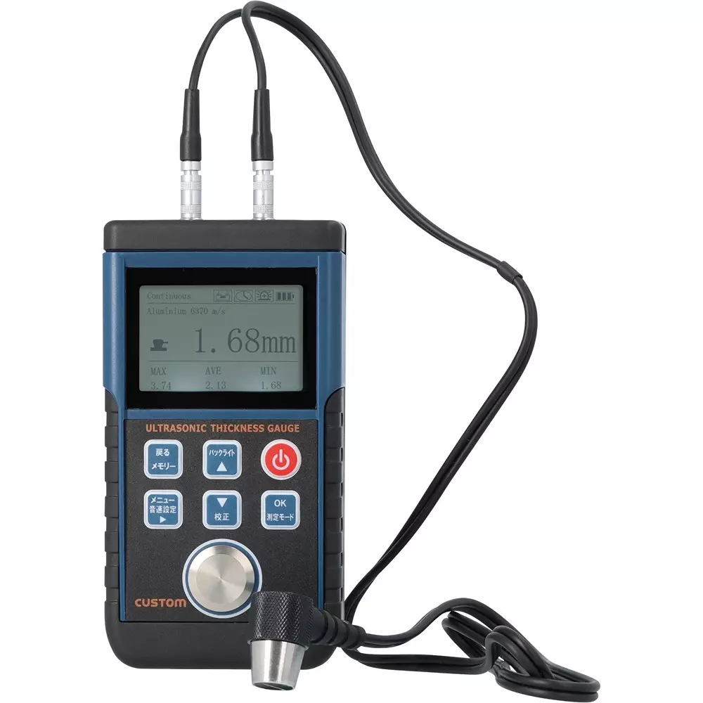 CUSTOM Ultrasonic Thickness Gauge 3 xAA batteries Power Supply - Accuracy 1.0 to 350 mm (steel) Measuring Ranges, STG-02