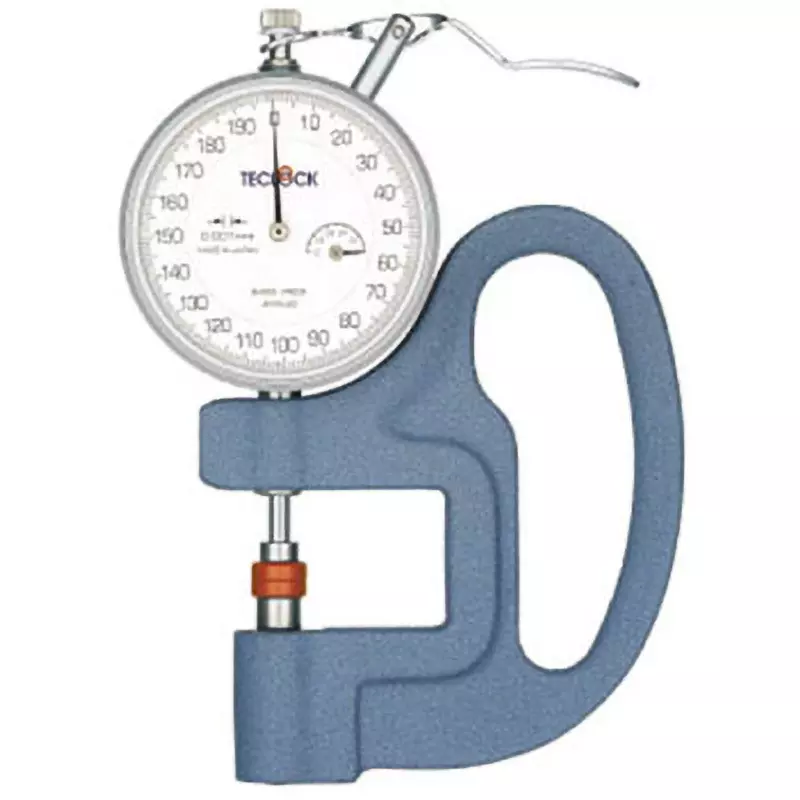 Teclock Dial Thickness Gauge - Accuracy 1 mm (Free stroke = 3) Measuring Ranges 0.001 mm Minimum Reading, SM-1201L