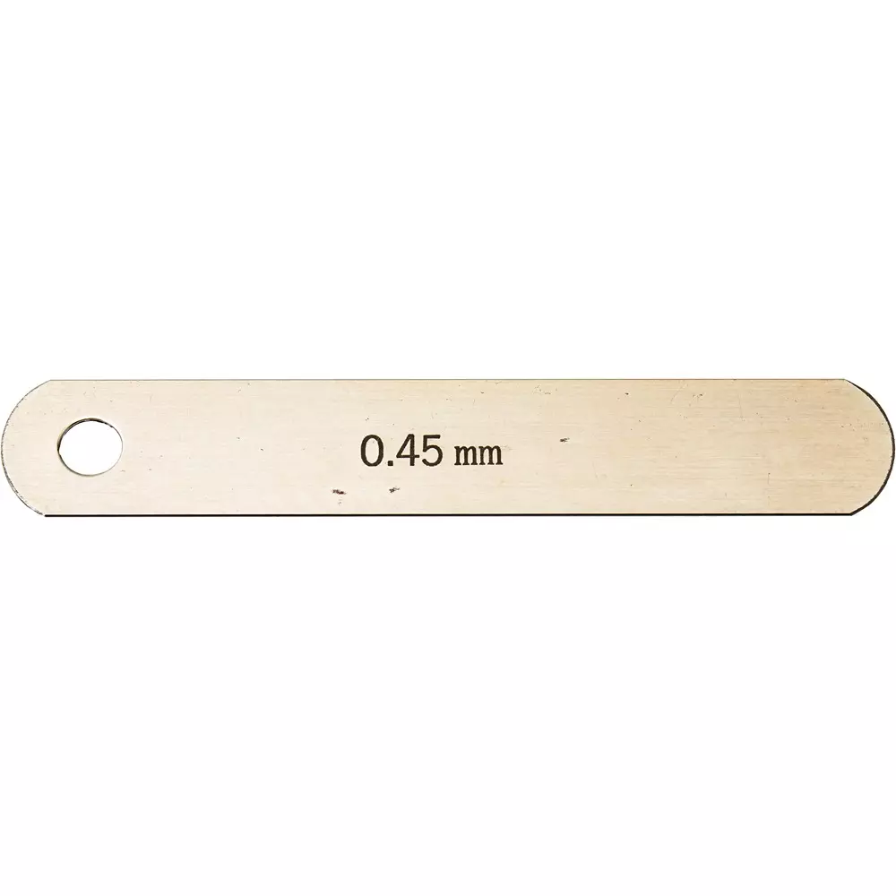 SHIM & GAUGE Thickness Gauge 0.45 mm Thickness 12.7 mm Width, 0.45X12.7X75L