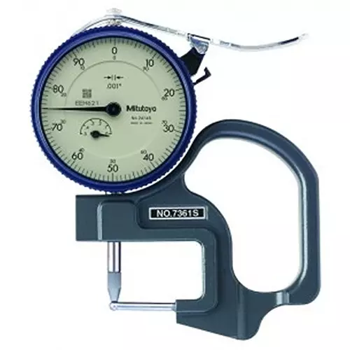 Mitutoyo Dial Thickness Gage 0-10 mm Measurement Range, 7361A