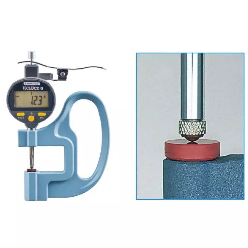 Teclock Digital Thickness Gauge - Accuracy 12 mm Measuring Ranges 1/100 mm Minimum Reading, SSS-540-LS