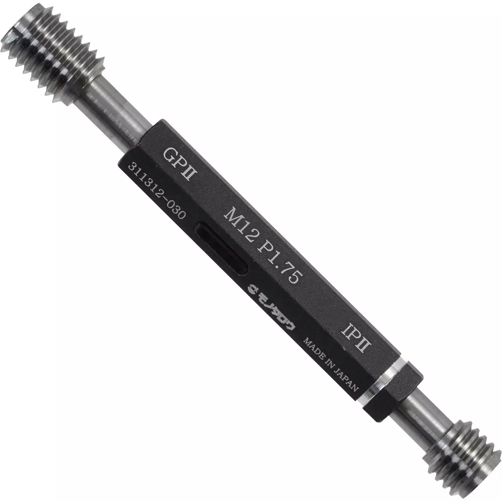 Monotaro Thread Limit Plug Gauge With Inspection Report GPIP M12 Nominal Thread 1.75 Pitch, 62960224