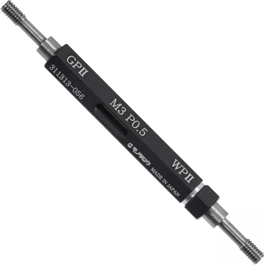 Monotaro Thread Limit Plug Gauge With Inspection Report GPWP M3 Nominal Thread 0.5 Pitch, 62960233