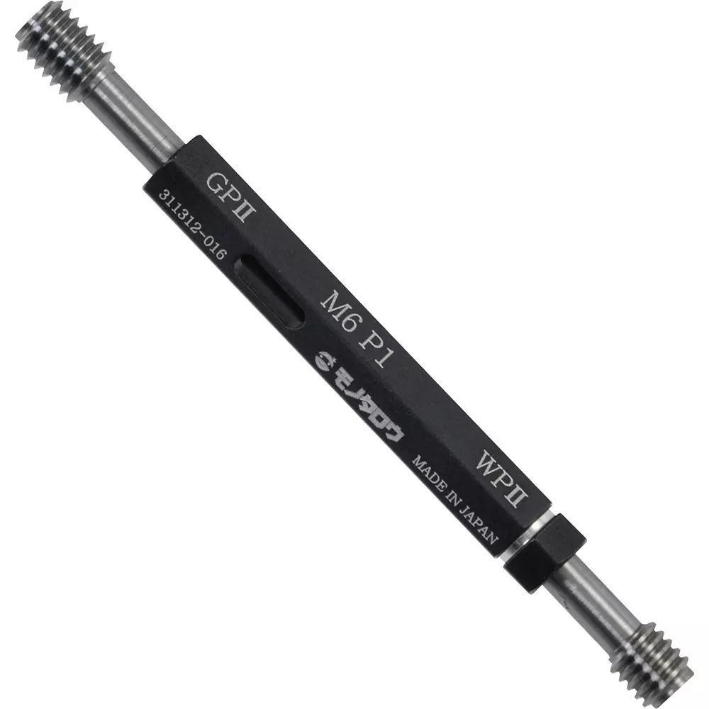 Monotaro Thread Limit Plug Gauge With Inspection Report GPWP M6 Nominal Thread 1 Pitch, 62960267