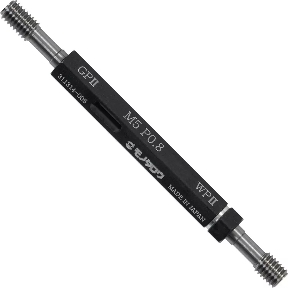 Monotaro Thread Limit Plug Gauge With Inspection Report GPWP M5 Nominal Thread 0.8 Pitch, 62960258