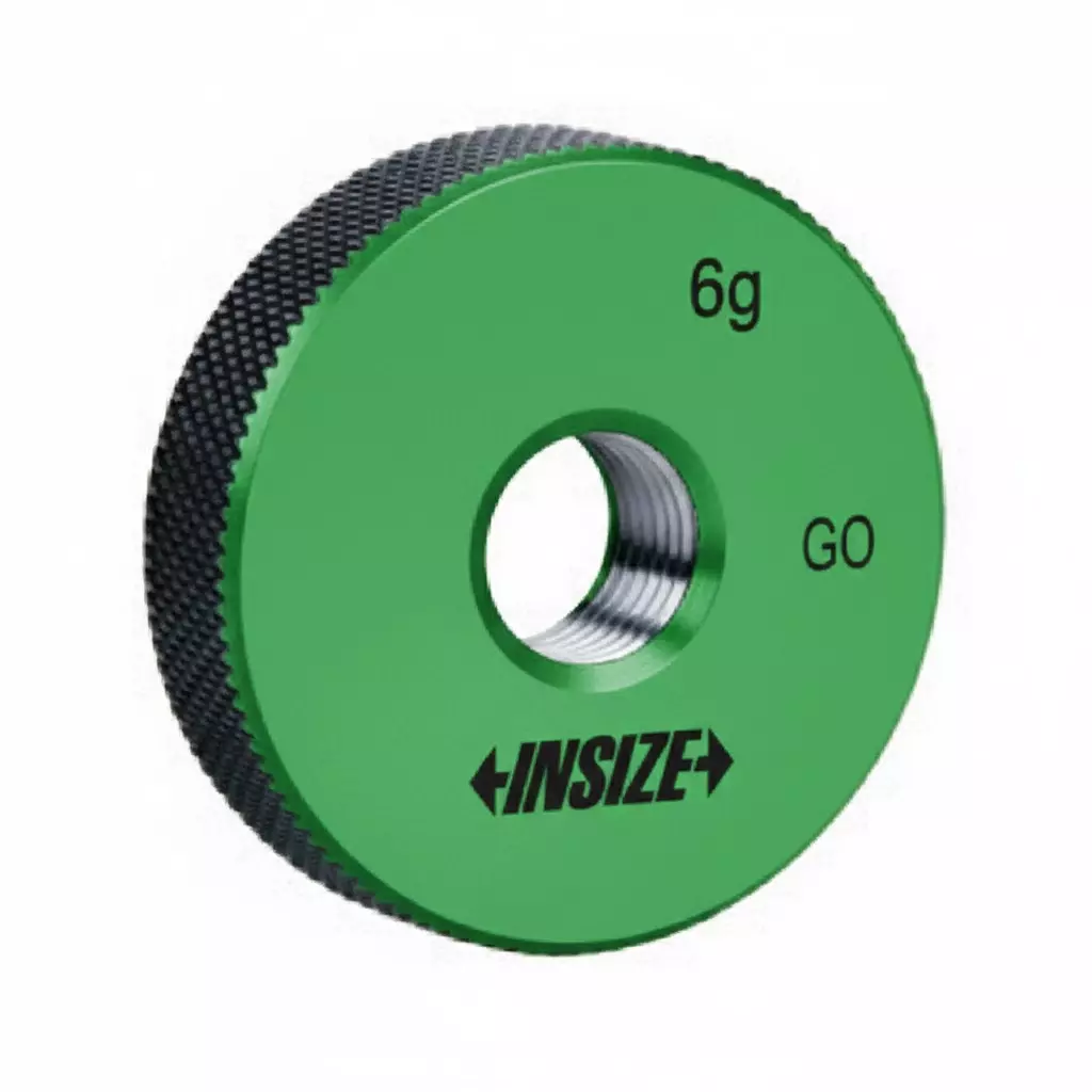 Insize Fine Thread Ring Gauge DLC Coated Go Series 6g Class ISO 1502 and Size M10 x 1.25 mm, 4129-10Q-DLC