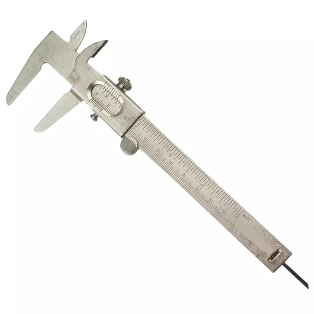 COMET Vernier Caliper Mild Steel Chrome Plated with 125 mm Measurement Range 0.1 mm Accuracy and Thumb Wheel Adjustment, N6-XO4R-IG81