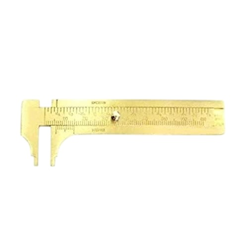 A.D INTERNATIONAL Mini Pocket Size Vernier Caliper with Brass Body 0-100 mm Range and 0.02 mm Resolution, N7-Q63L-1N4N