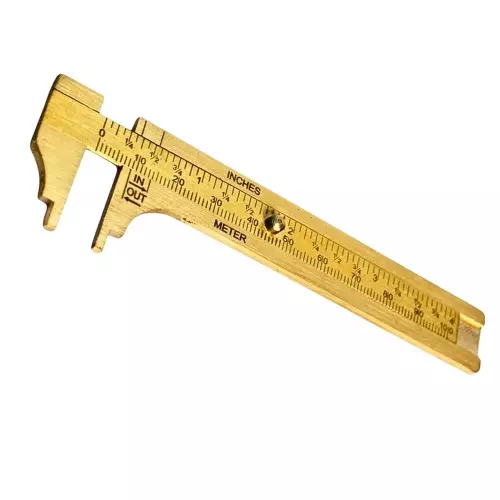A.D INTERNATIONAL Mini Pocket Size Vernier Caliper with Brass Body 0-100 mm Range and 0.02 mm Resolution, 80-E95W-W40D (Pack of 3)