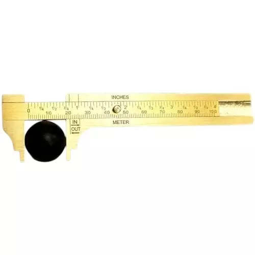 A.D INTERNATIONAL Mini Pocket Size Vernier Caliper with Brass Body 0-100 mm Range and 0.02 mm Resolution, 80-E95W-W40D (Pack of 3)
