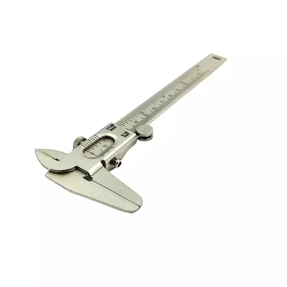 Buyohlic International Non Digital Vernier Calliper Metric & Imperial System Non Steel Plated Body with 0-150 mm Measuring Range and ±0.05 mm Accuracy, IJ-FESH-48KV