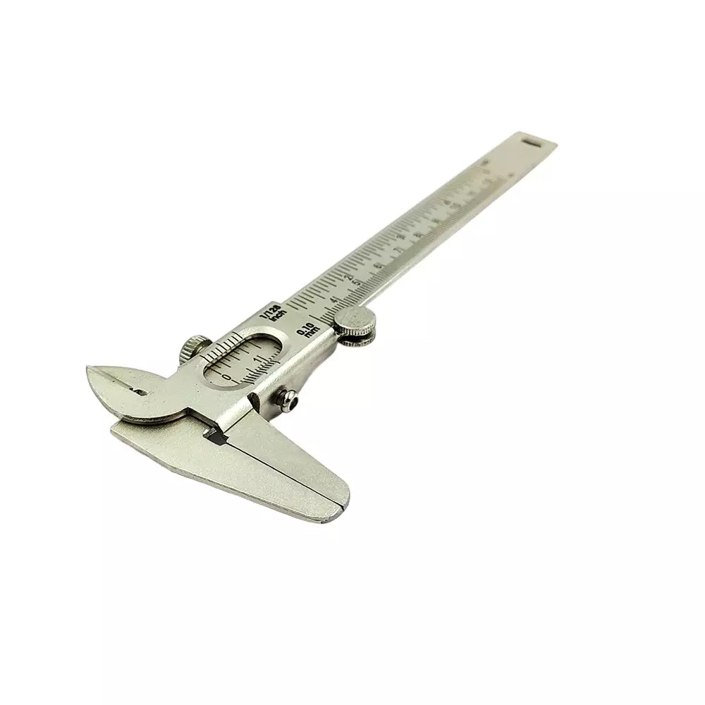 A.D INTERNATIONAL Non Digital Vernier Calliper Metric & Imperial System Non Steel Plated Body with 0-150 mm Measuring Range and ±0.05 mm Accuracy, IJ-FESH-48KV