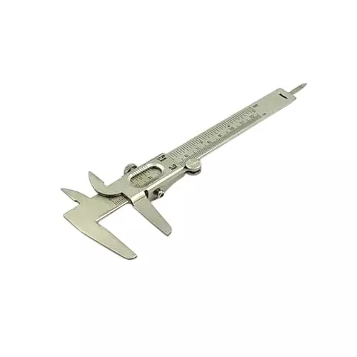 A.D INTERNATIONAL Non Digital Vernier Calliper Metric & Imperial System Non Steel Plated Body with 0-150 mm Measuring Range and ±0.05 mm Accuracy, IJ-FESH-48KV