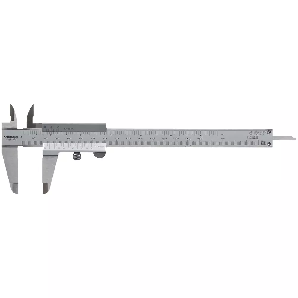 Mitutoyo Vernier Caliper 0 to 150 mm Measurement Range ±0.05 mm, 530-316