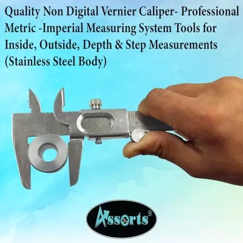 Assorts Non-Digital Vernier Caliper Stainless Steel 125 mm (5 Inch)