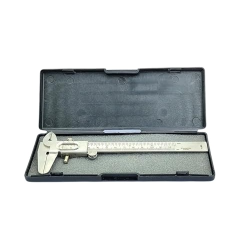 A.D INTERNATIONAL Non Digital Vernier Caliper with Stainless Steel Body Metric (mm) and Imperial (inch) Measuring System 0-125 mm Range and 0.02 mm Resolution, ZO-AN7N-D9DA