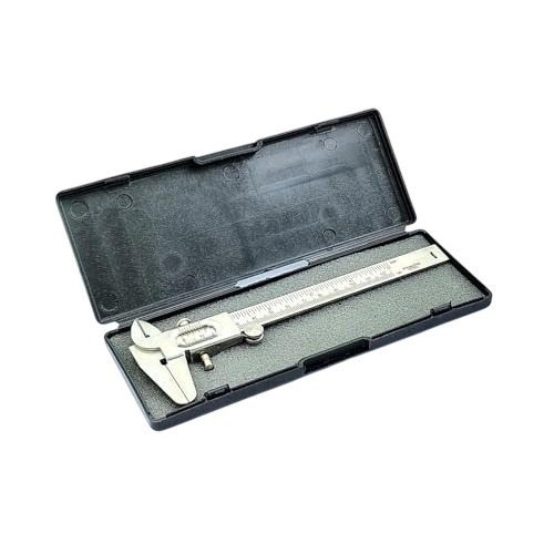 A.D INTERNATIONAL Non Digital Vernier Caliper with Stainless Steel Body Metric (mm) and Imperial (inch) Measuring System 0-125 mm Range and 0.02 mm Resolution, ZO-AN7N-D9DA