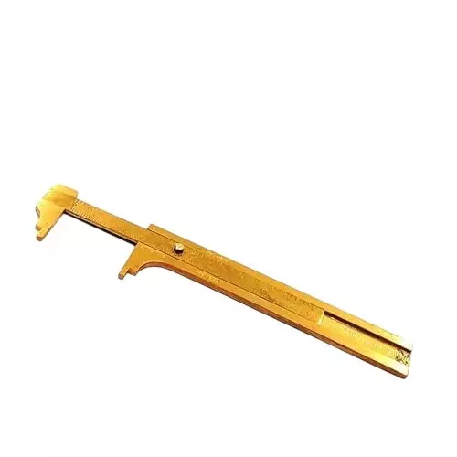 Buyohlic International Mini Pocket Size Vernier Caliper with Brass Body 0-100 mm Range and 0.02 mm Resolution, 80-E95W-W40D