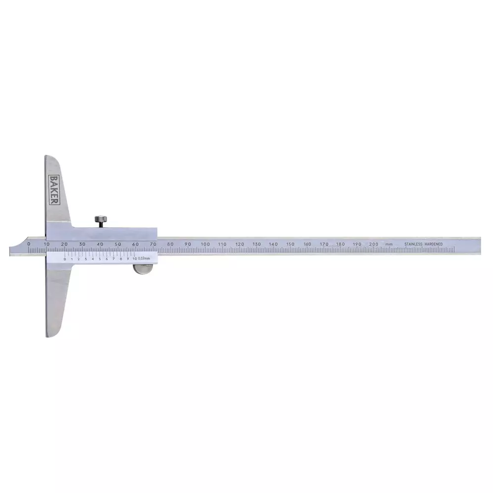 Baker Vernier Depth Caliper 0-200 mm Range, VDC20