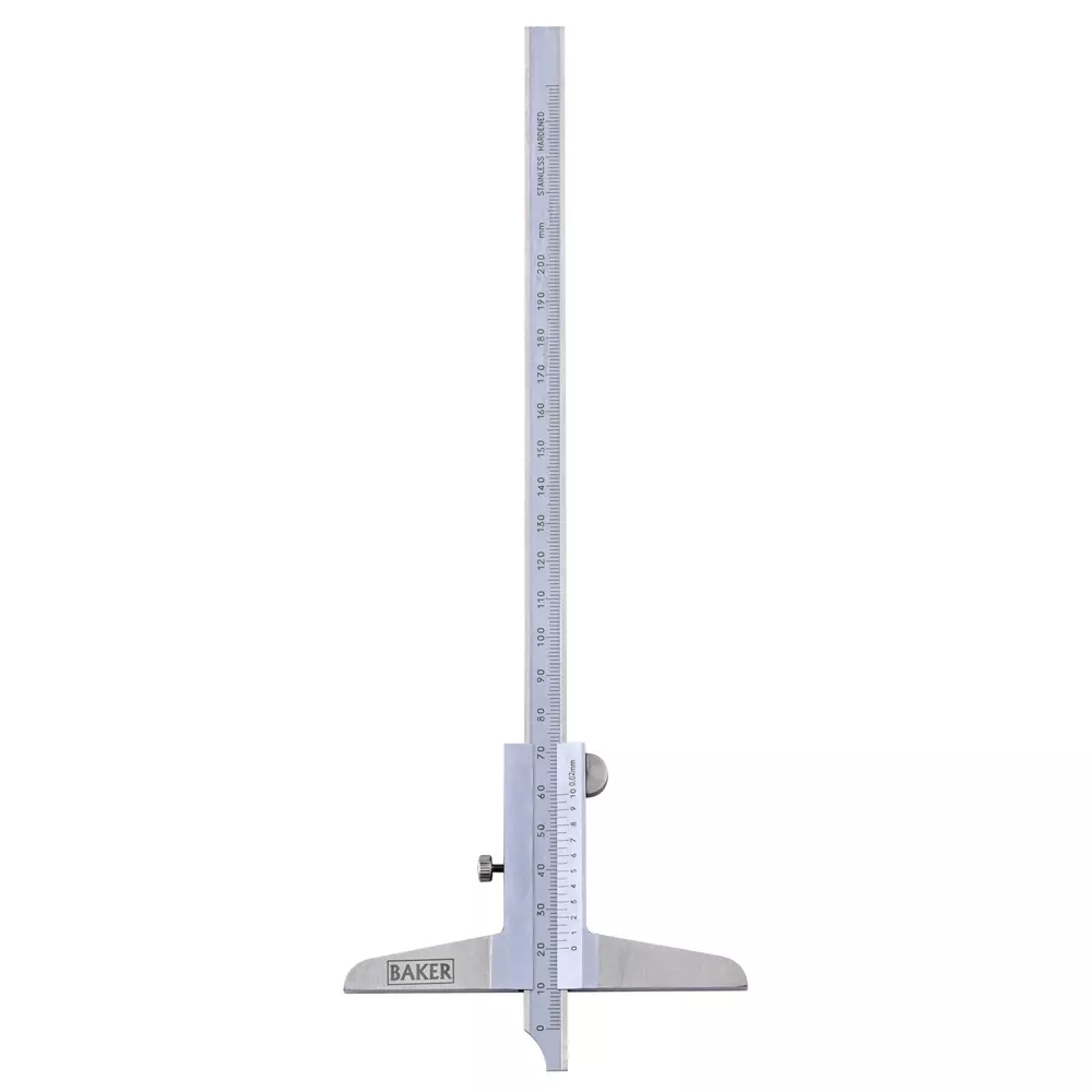 Baker Vernier Depth Caliper 0-200 mm Range, VDC20