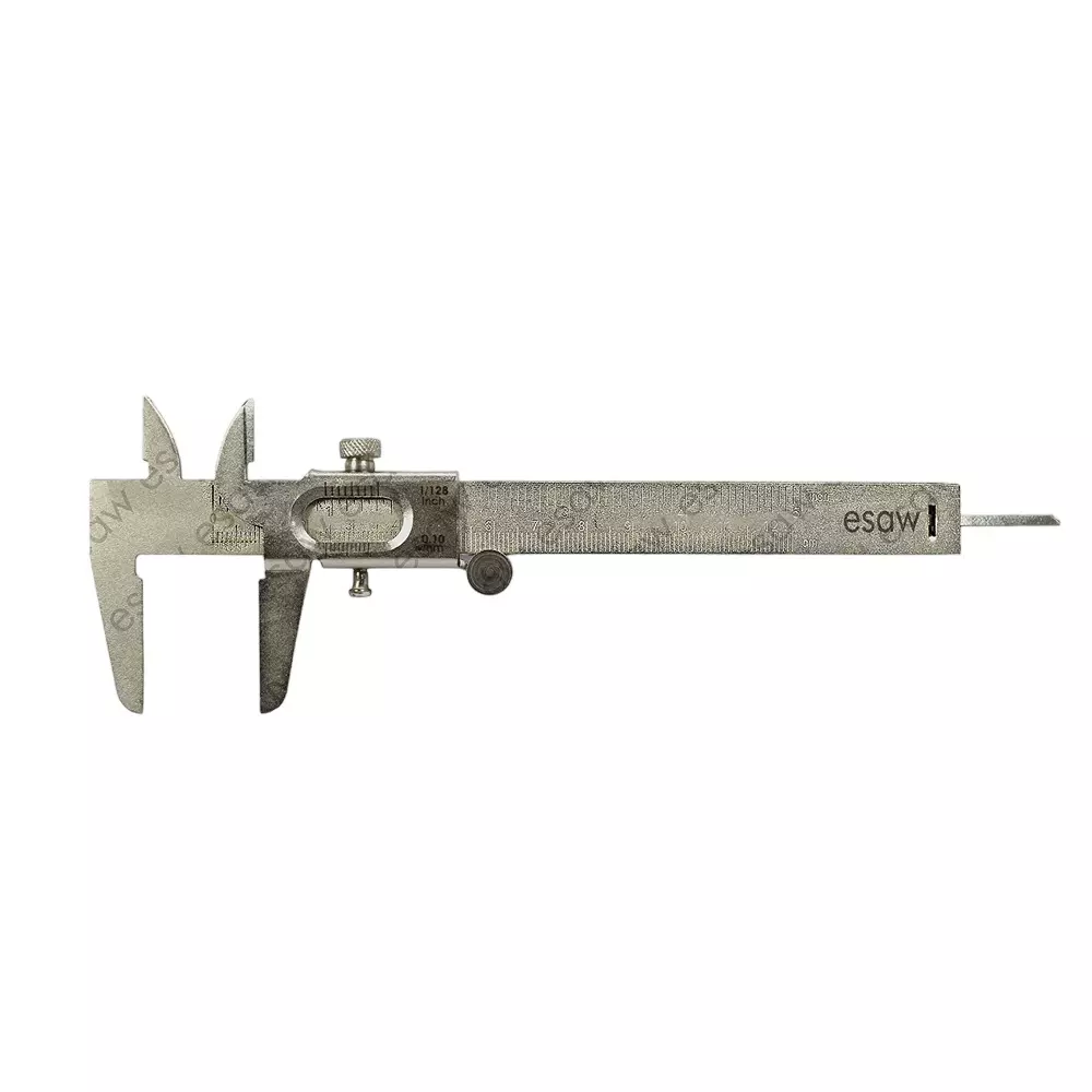 ESAW Economic Vernier Caliper with Fine Wheel and 125 mm Measurement Range for Inside, Outside and Depth Measurement of Any Object, 33-1UUB-I7YH