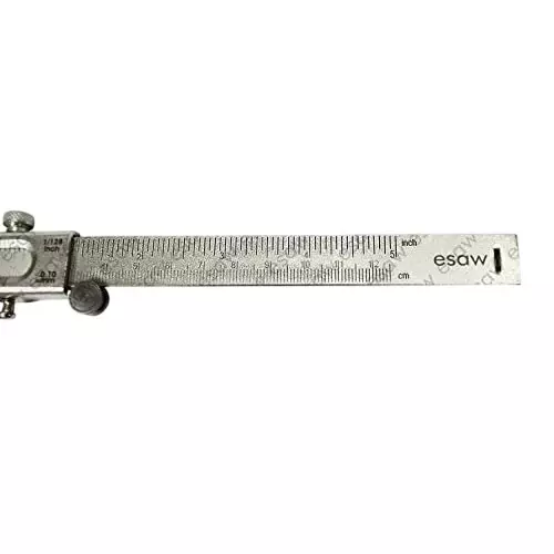 ESAW Economic Vernier Caliper with Fine Wheel and 125 mm Measurement Range for Inside, Outside and Depth Measurement of Any Object, 33-1UUB-I7YH
